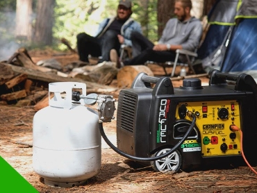 Using a generator while camping